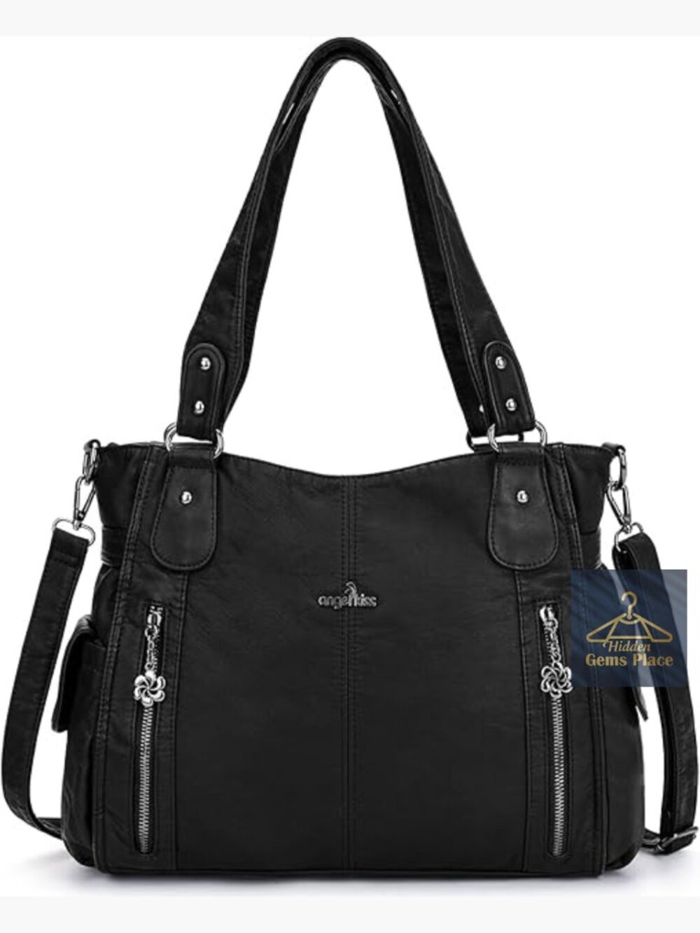 Large Hobo Shoulder Bag Tote Satchel Top-Handle Crossbody PU Leather